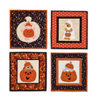 Critter Halloween Finished Quilt: "4 Small Wall Hangings"