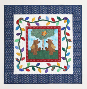 Critters Dancin’ in the Moonlight Finished Quilt: “Bearly Dancin' "