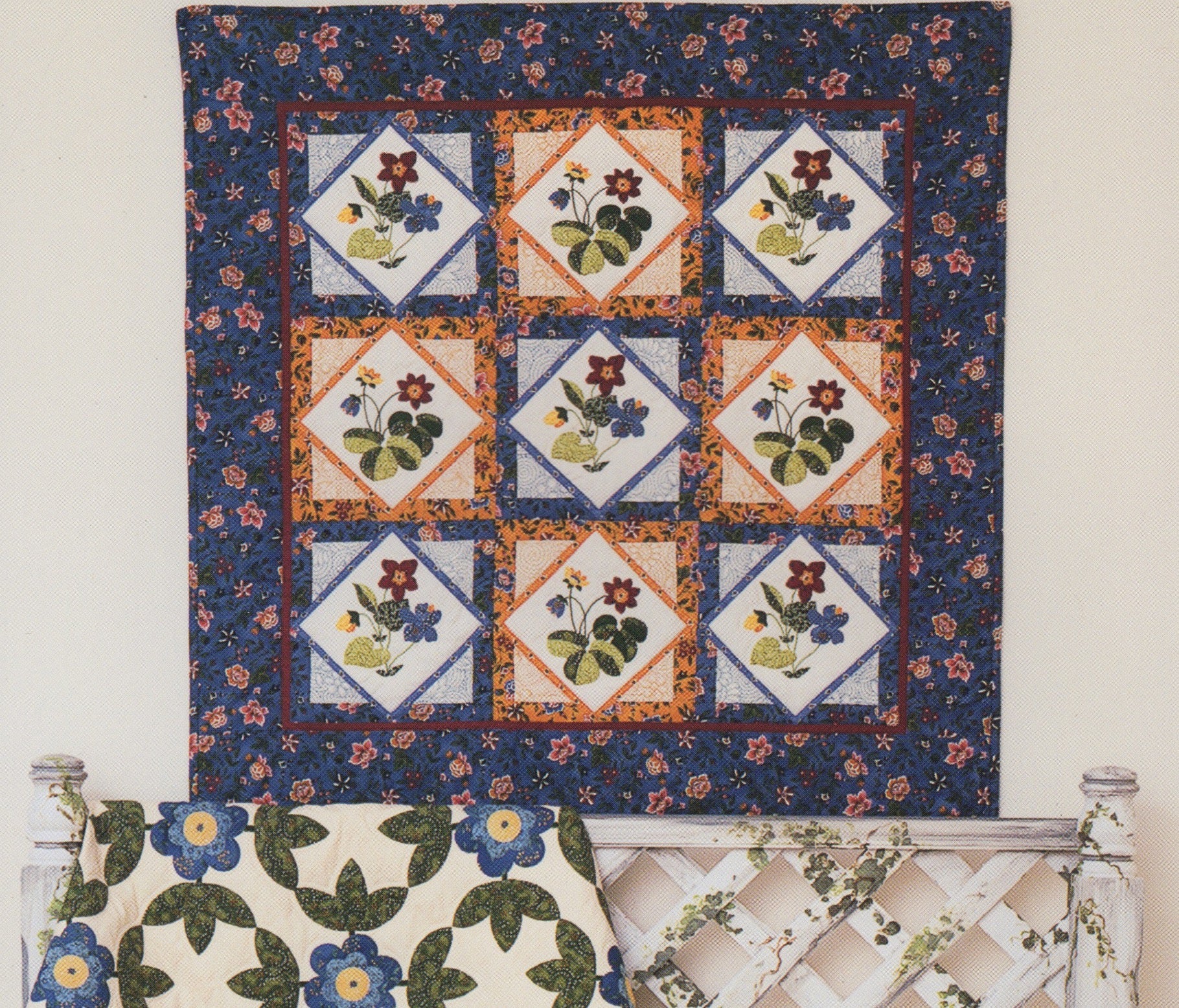 Weekend in Provence Finished Quilt: “Flower Boxes"