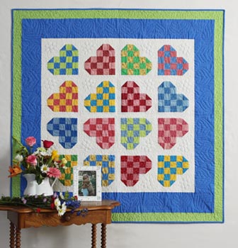 Alphabears Finished Quilt: "Piece of my Heart."