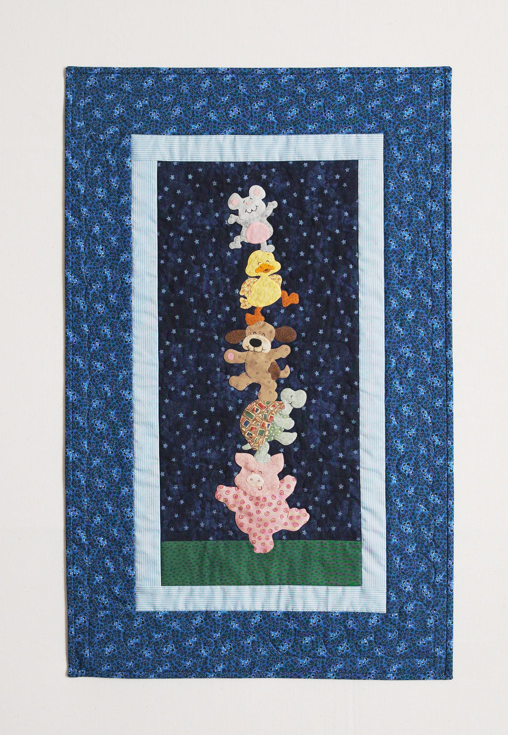 Critters Dancin’ in the Moonlight Finished Quilt: “Short Stack"