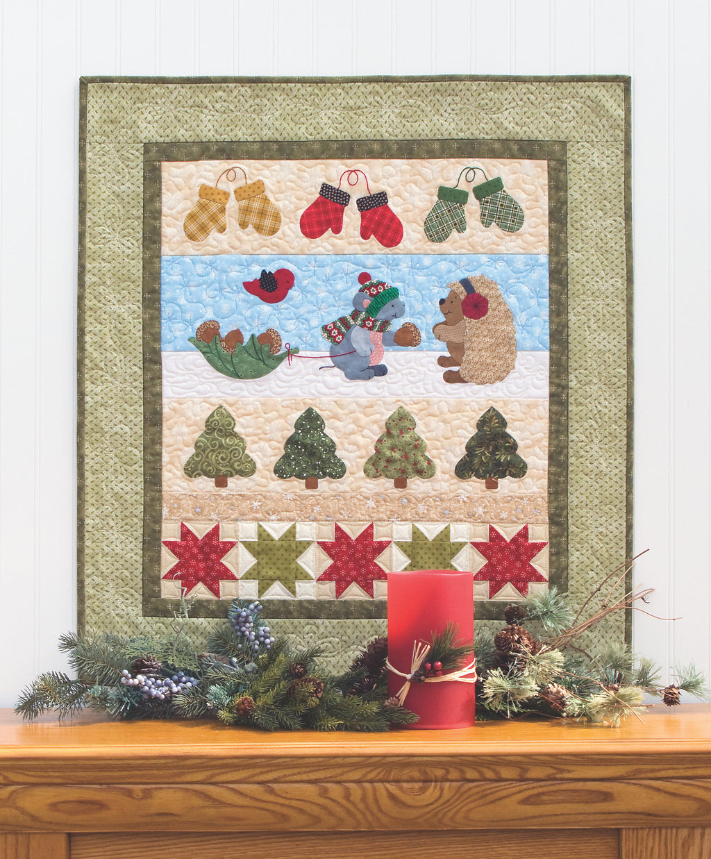 Critter Christmas Finished Quilt: "Season of Giving"