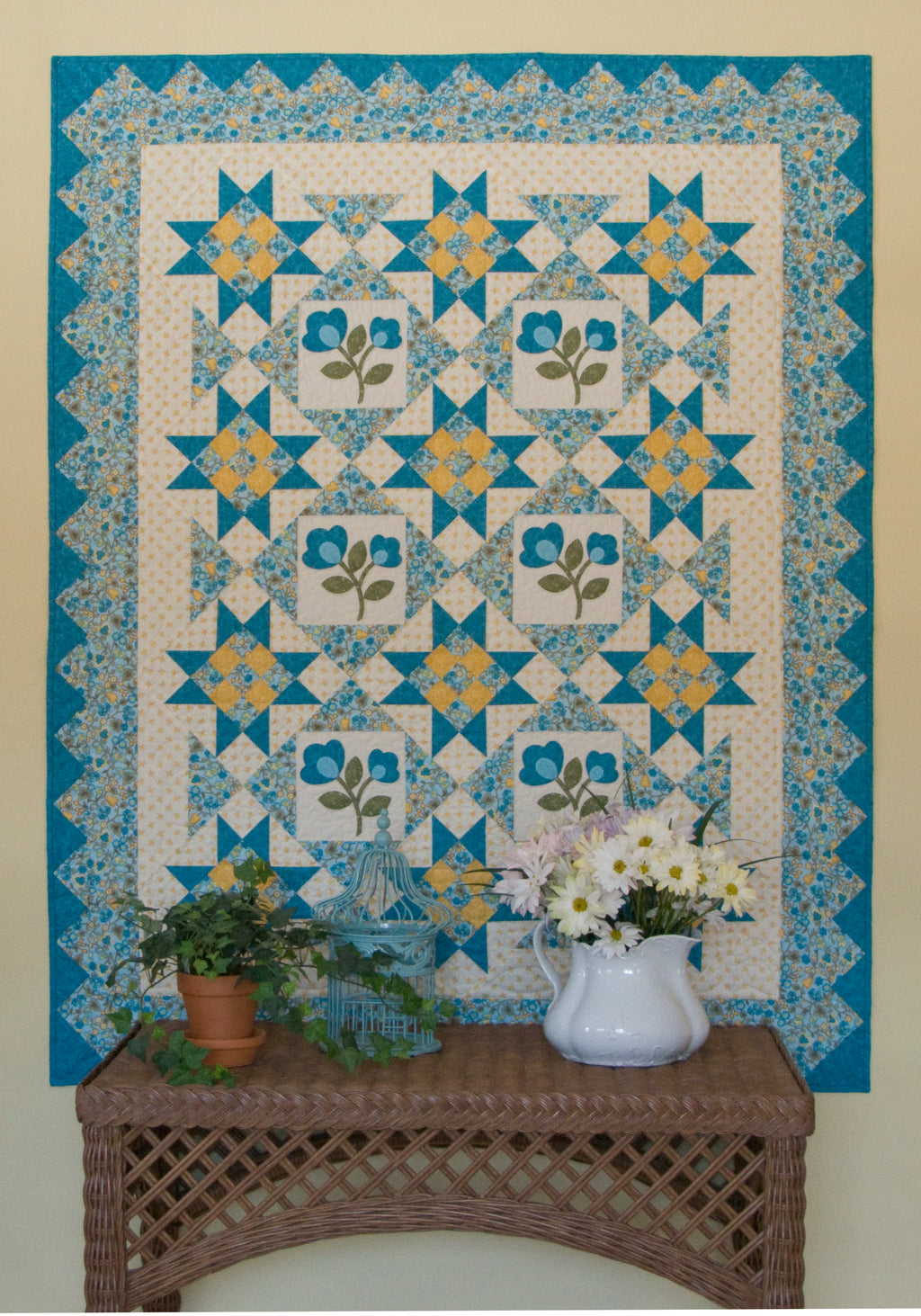 BloomersFinished Quilt: "Stars in the Garden Quilt"