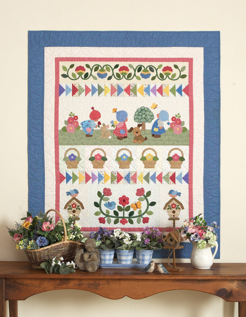 Pocketful of Posies Finished Quilt: “Little Bloomers"